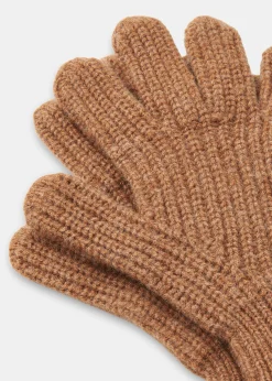 Camel Lambswool Gloves