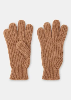 Camel Lambswool Gloves