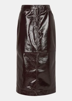 Chocolate Rachel Patent Leather Skirt