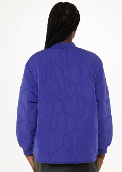 Cobalt Blue Ida Short Quilted Coat