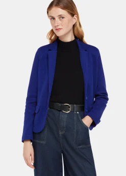 Cobalt Blue Slim Jersey Jacket