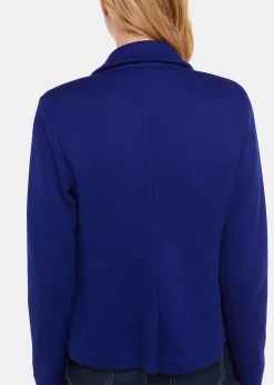 Cobalt Blue Slim Jersey Jacket