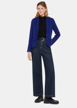 Cobalt Blue Slim Jersey Jacket