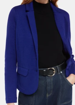 Cobalt Blue Slim Jersey Jacket
