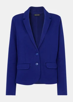 Cobalt Blue Slim Jersey Jacket