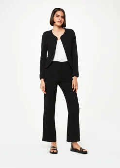 Collarless Jersey Jacket