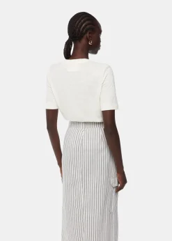 Cream Rosa Double Trim T-Shirt