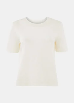 Cream Rosa Double Trim T-Shirt