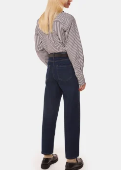 Dark Denim Stretch Barrel Leg Jean