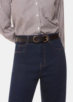 Dark Denim Stretch Barrel Leg Jean