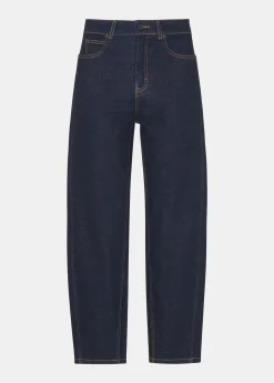 Dark Denim Stretch Barrel Leg Jean