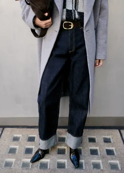 Dark Denim Turn Up Selvedge Jean