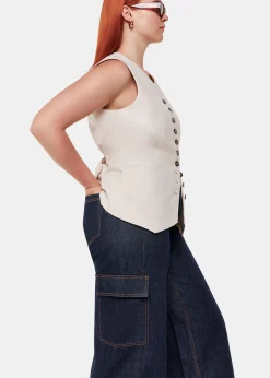 Dark Denim Wide Leg Cargo Jean