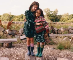 Dark Green Alma Sequin Dress