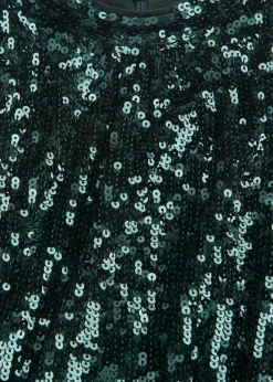 Dark Green Alma Sequin Dress