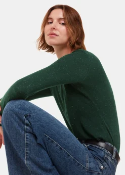 Dark Green Annie Sparkle Crew Neck