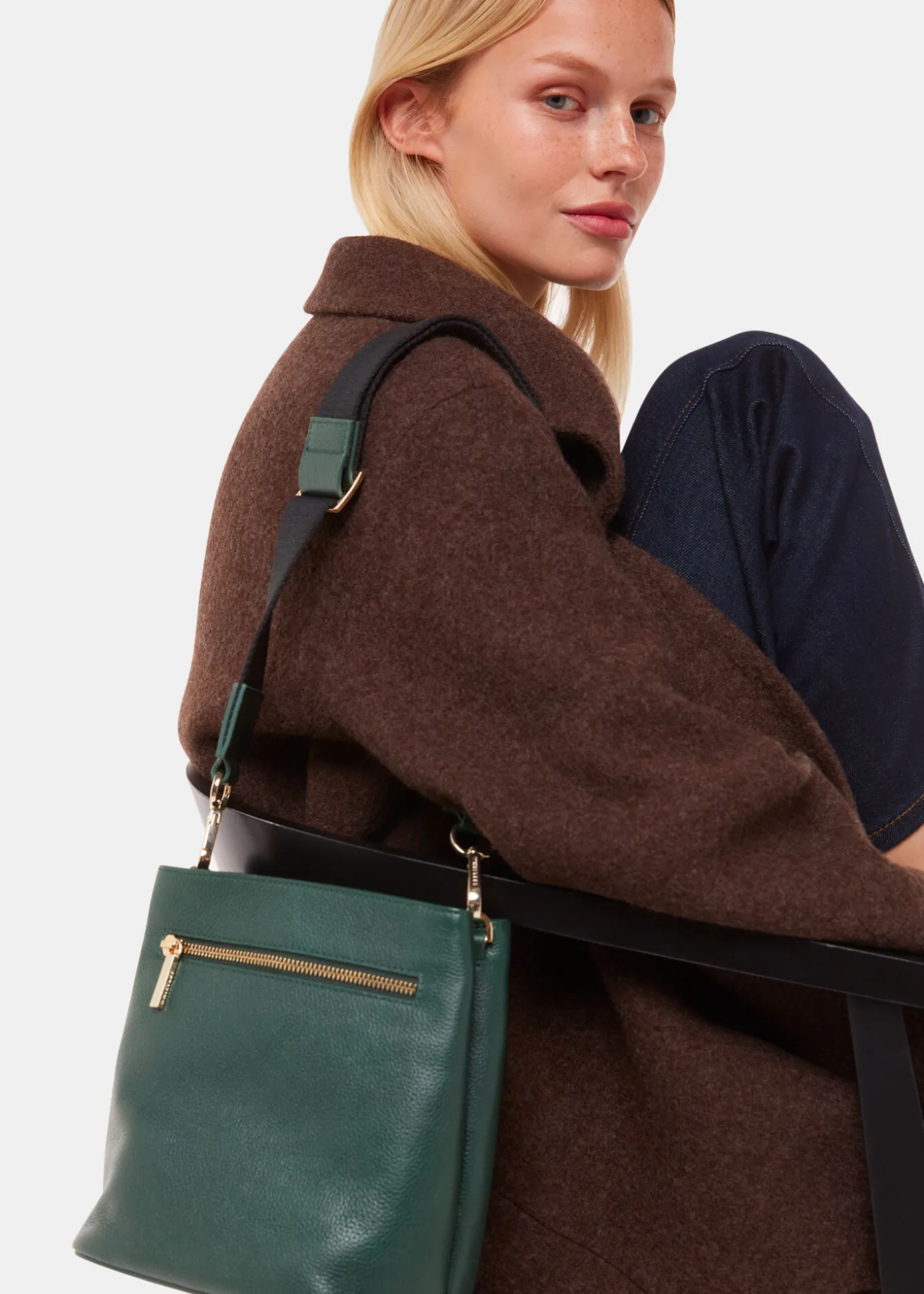 Dark Green Dion Bucket Bag