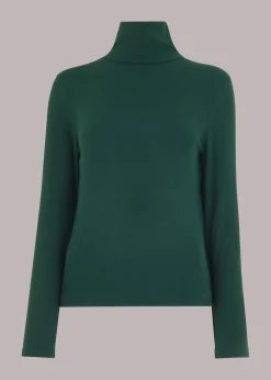 Dark Green Essential Ribbed Polo