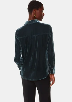 Dark Green Lara Velvet Shirt