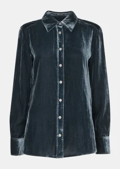 Dark Green Lara Velvet Shirt