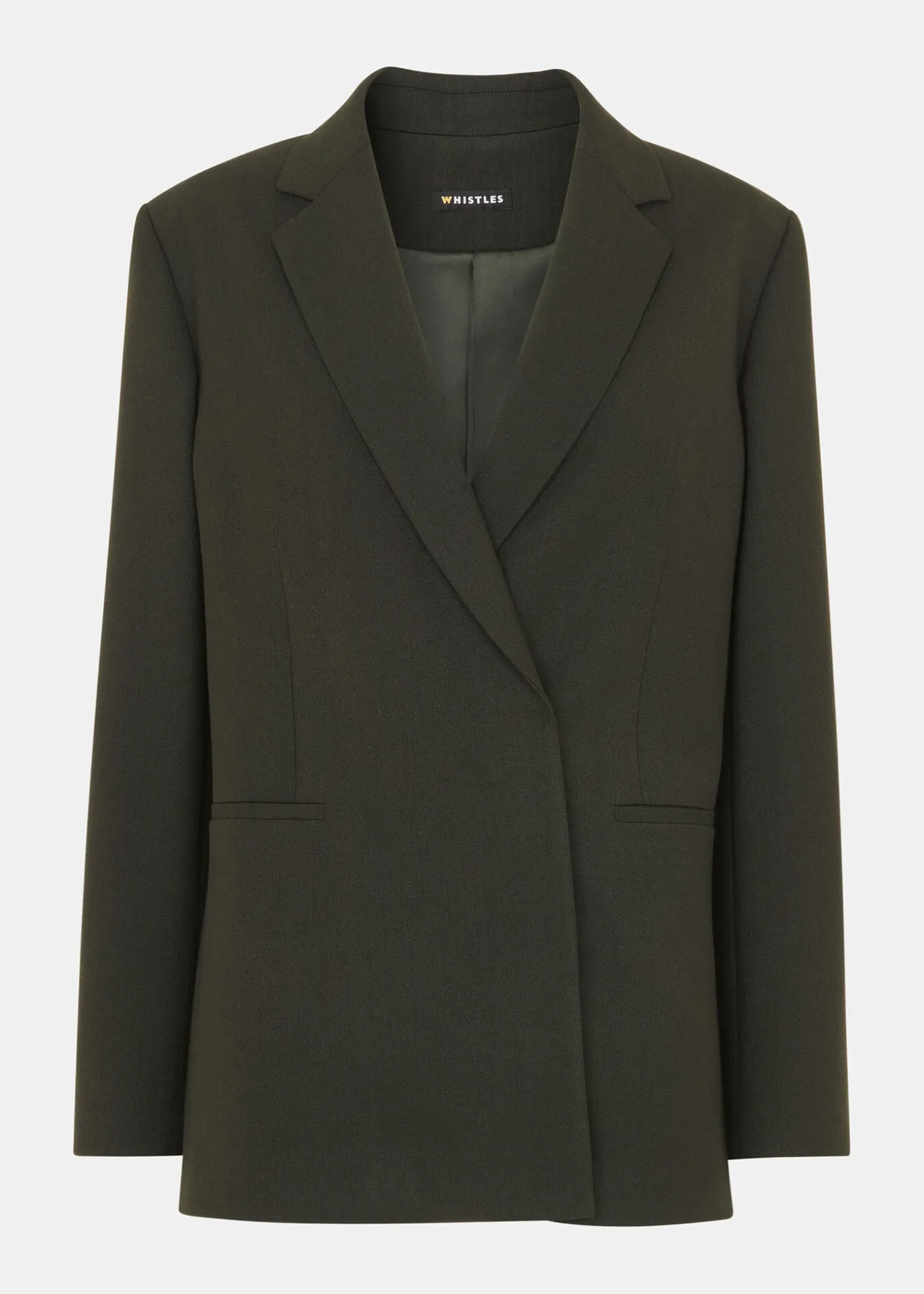 Dark Green Natalie Wool Blend Blazer