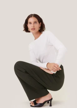 Dark Green Natalie Wool Blend Trouser