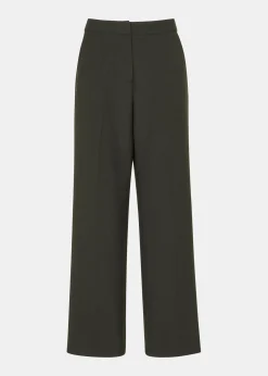 Dark Green Natalie Wool Blend Trouser