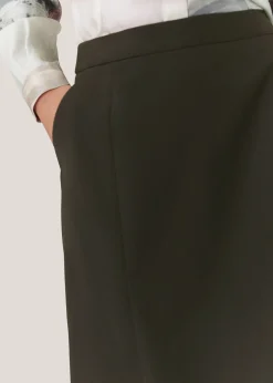 Dark Green Natalie Wool Blend Skirt