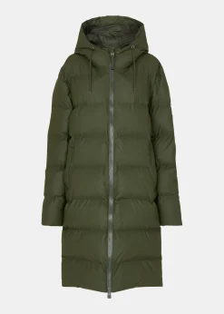 Dark Green Rains Alta Longer Puffer