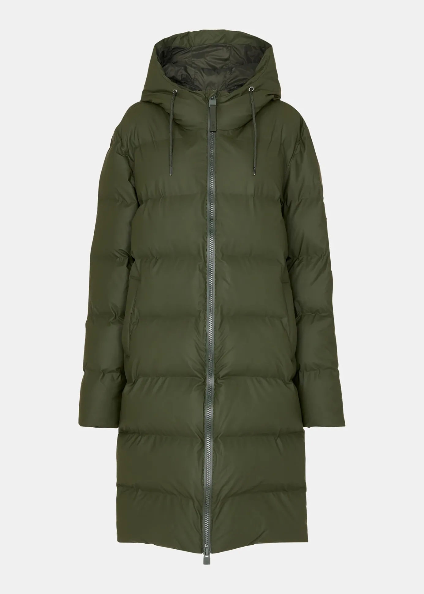 Dark Green Rains Alta Longer Puffer