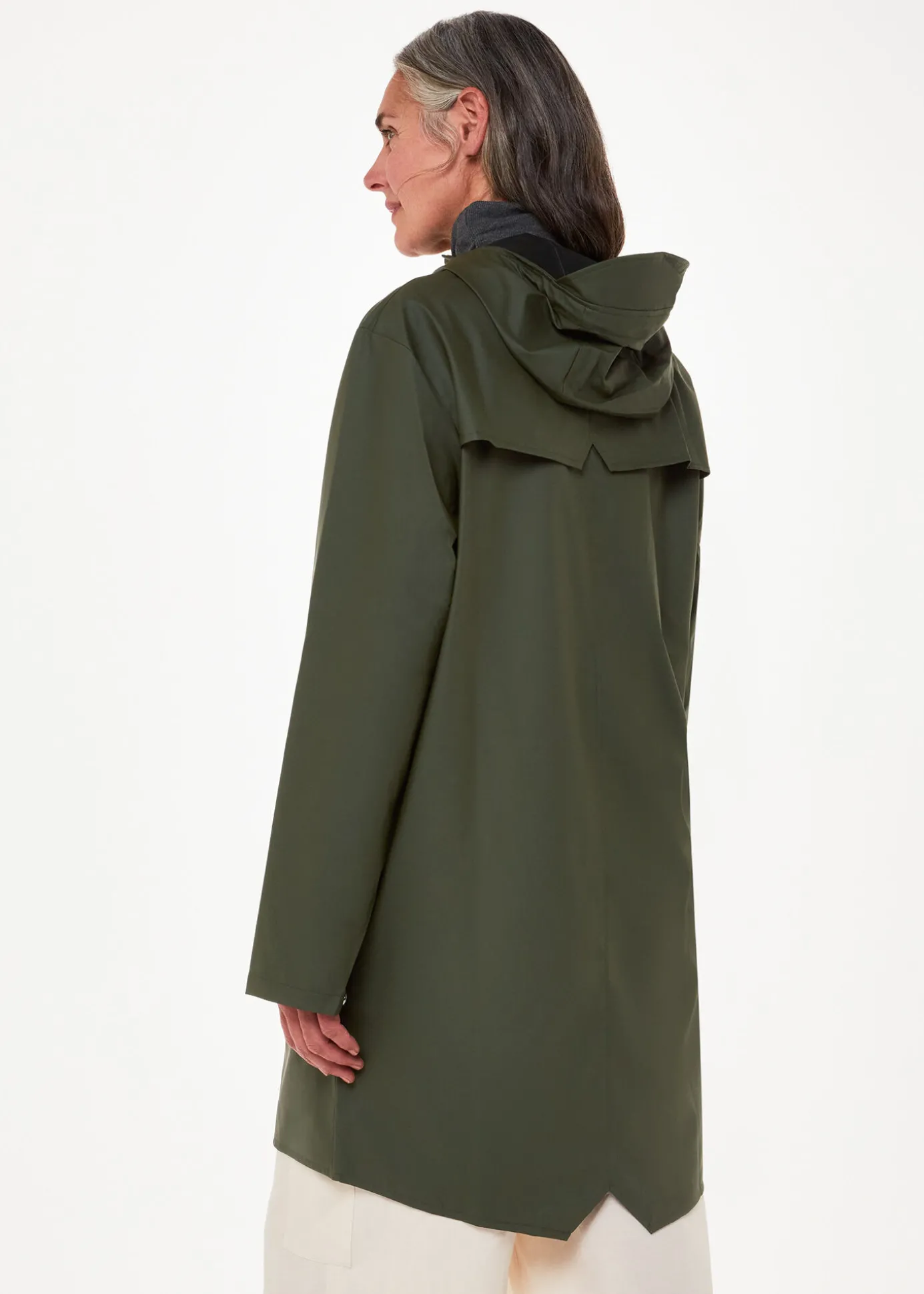 Dark Green Rains Long Jacket