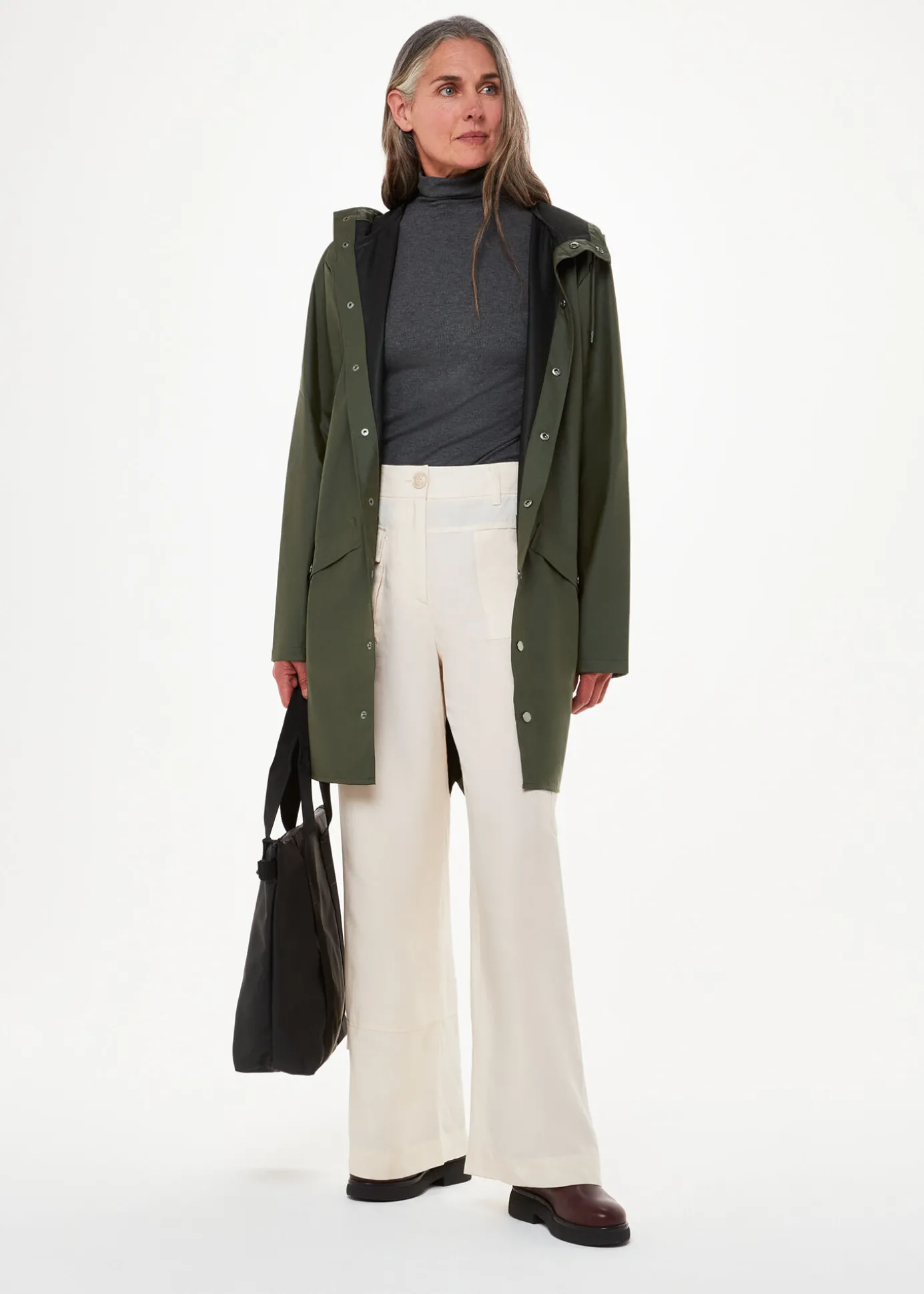 Dark Green Rains Long Jacket