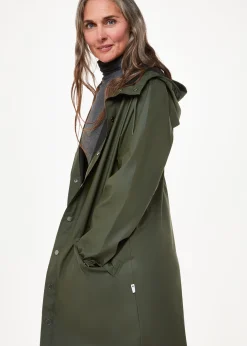 Dark Green Rains Long Jacket