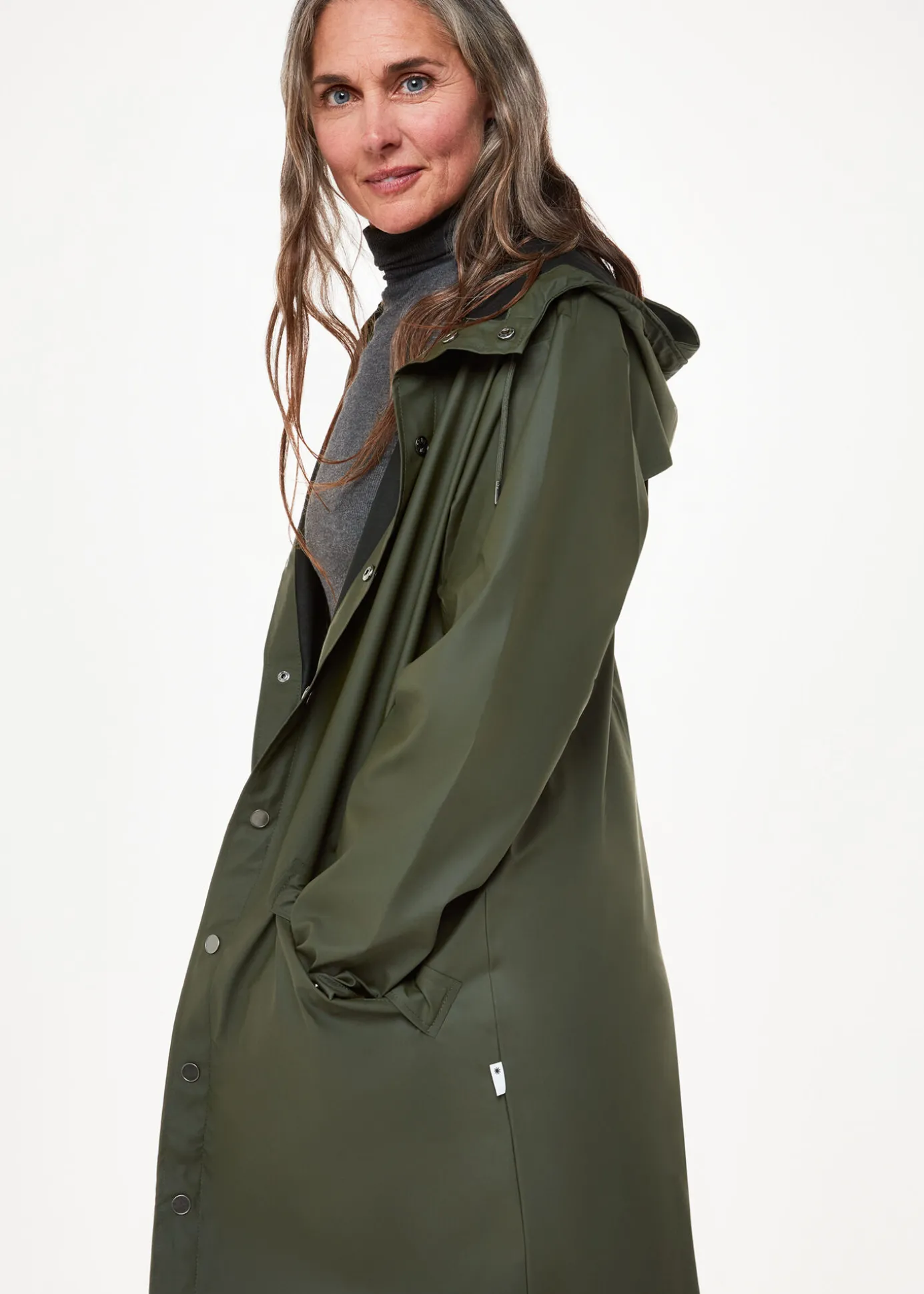 Dark Green Rains Long Jacket