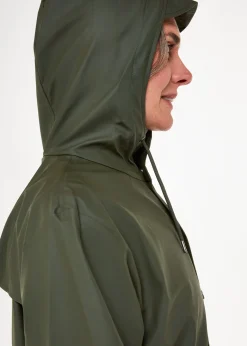 Dark Green Rains Long Jacket