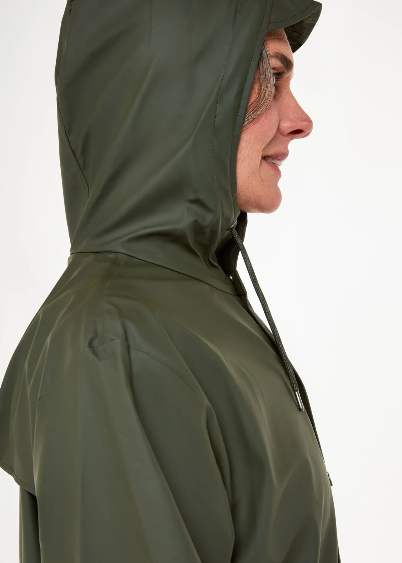 Dark Green Rains Long Jacket