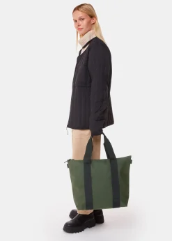 Dark Green Rains Tote Bag