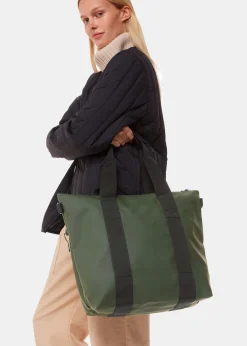 Dark Green Rains Tote Bag