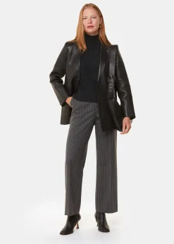 Dark Grey Cashmere Funnel Neck