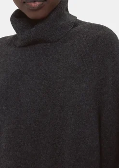 Dark Grey Cashmere Roll Neck