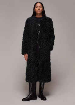 Dark Grey Eliza Shearling Coat