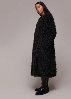 Dark Grey Eliza Shearling Coat