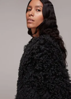 Dark Grey Eliza Shearling Coat