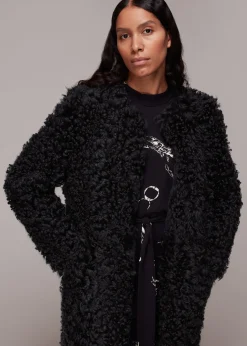 Dark Grey Eliza Shearling Coat
