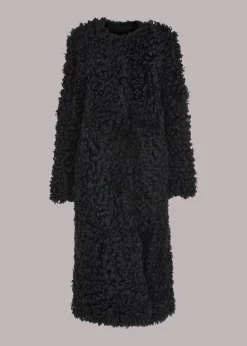 Dark Grey Eliza Shearling Coat