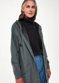 Dark Grey Rains Long Jacket