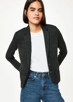 Dark Grey Slim Jersey Jacket