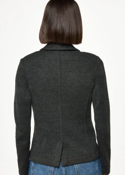 Dark Grey Slim Jersey Jacket