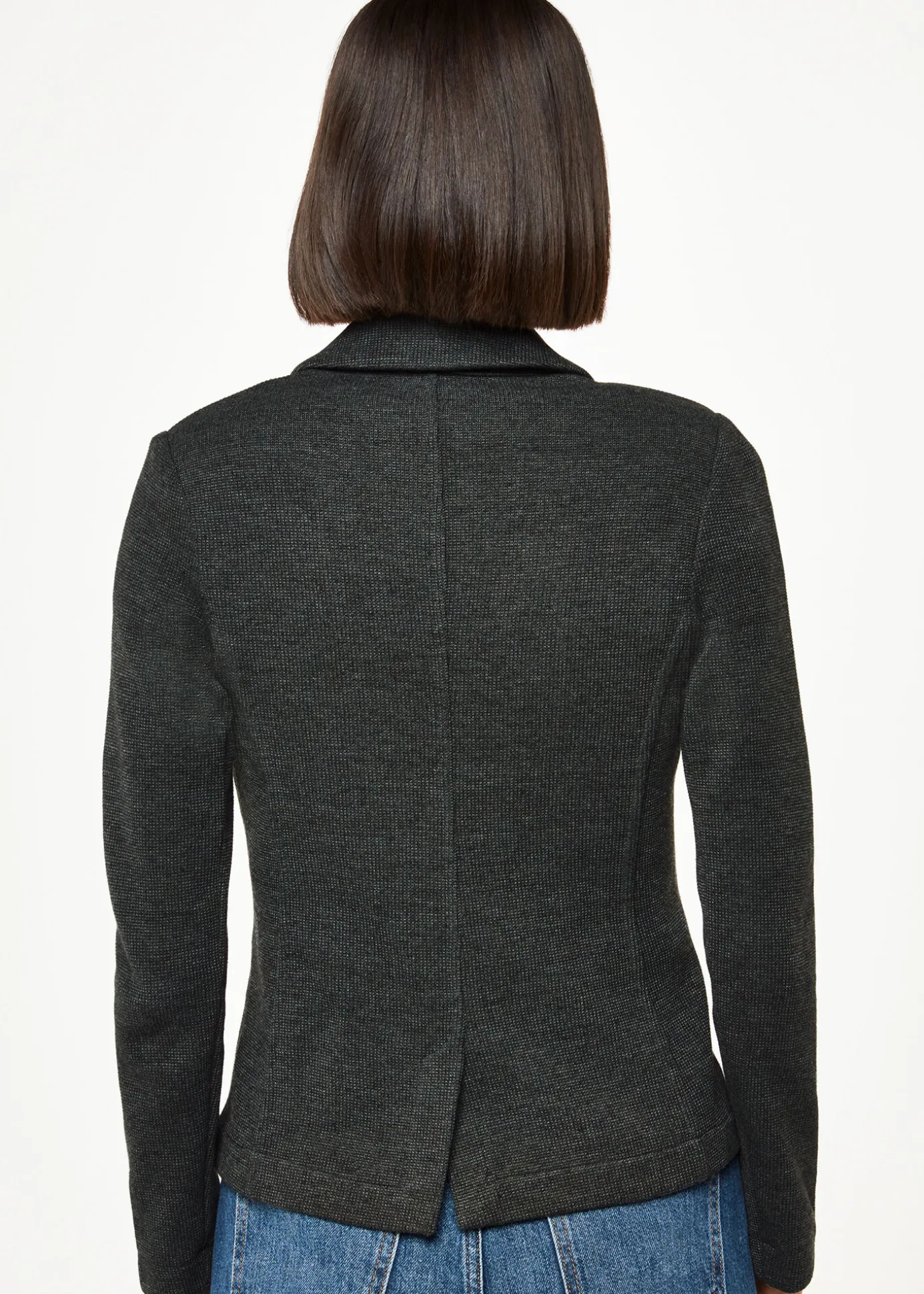 Dark Grey Slim Jersey Jacket