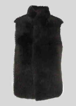 Dark Grey Toscana Sheepskin Gilet